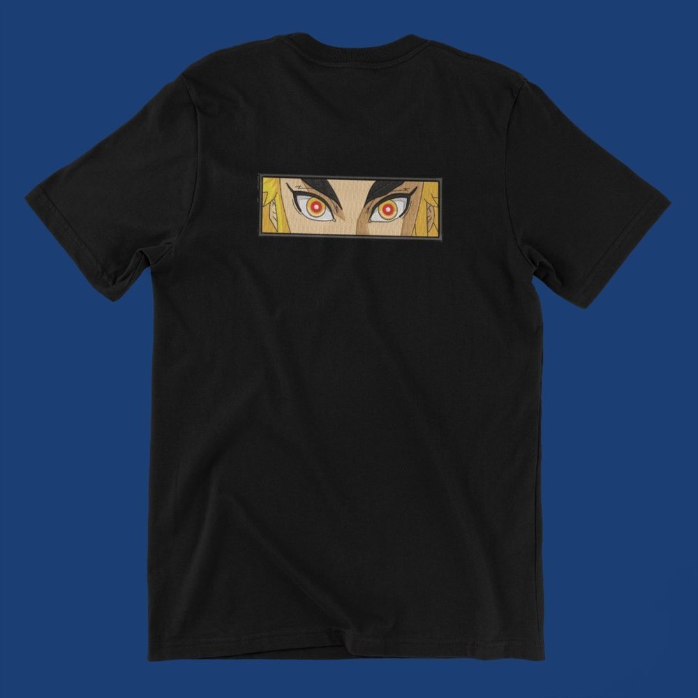New- White&black Embroidered anime box T-shirt